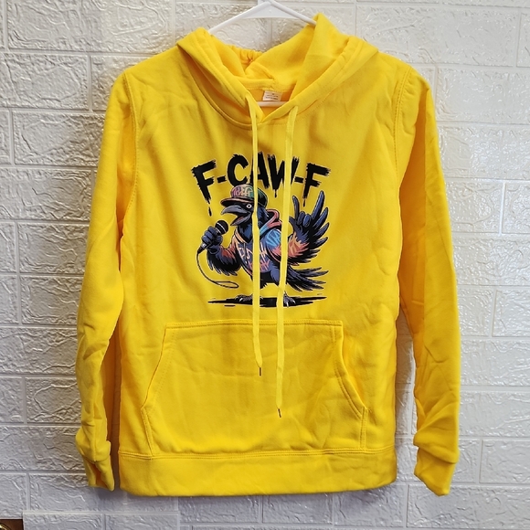 Tops - Yellow Graphic Hoodie